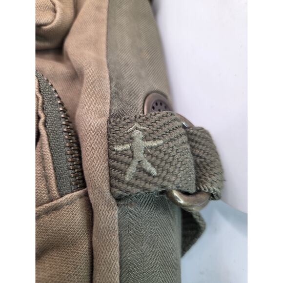 Da-Nang Bag Recycled Green Military Wear Satchel Multi Pockets Snap Zip Vintage - Picture 6 of 16